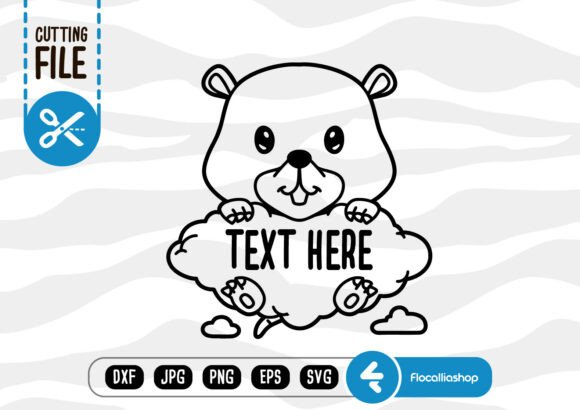 Animal Cloud Outline SVG, Mole SVG: A Minimalist Approach to Personalized Crafting