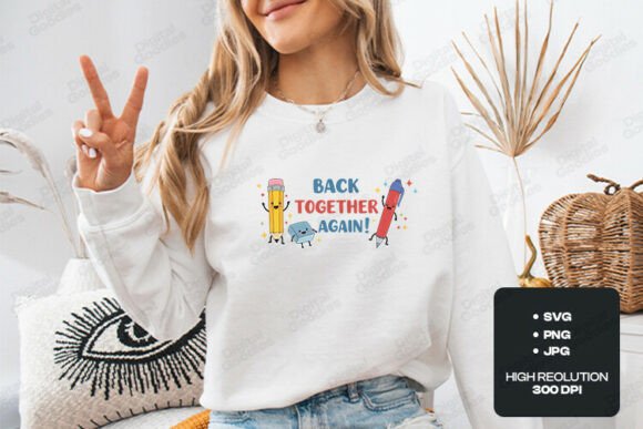 Back Together Again Cute School SVG