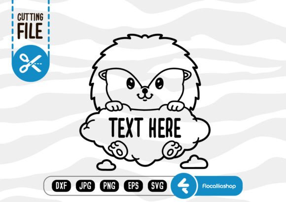 Cute Woodland Cloud SVG, Hedgehog SVG: Elevating Minimalist Craft Design