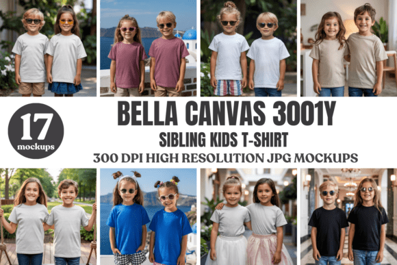 Elevating Kids Apparel Branding with the Bella Canvas 3001Y Mockup Bundle