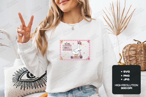 On the Loose Like a Goose Cute Design