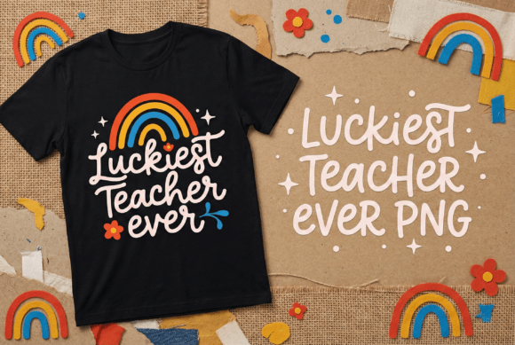 The Ultimate Guide to the Luckiest Teacher Ever Rainbow Retro Design