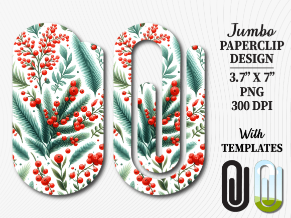 Winter Berry Festive Jumbo Paperclip